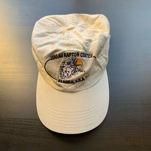 Port Authority Cream Juneau Raptor Center Eagle Baseball Cap Hat Adjustable EUC